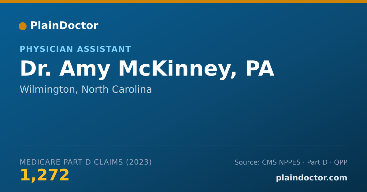 Shareable card for Amy McKinney, PA - Physician Assistant, Wilmington, NC