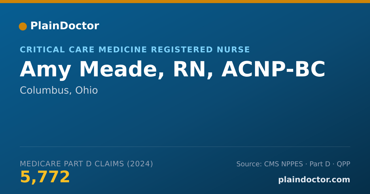 Shareable card for Amy Meade, RN, ACNP-BC - Critical Care Medicine Registered Nurse, Columbus, OH