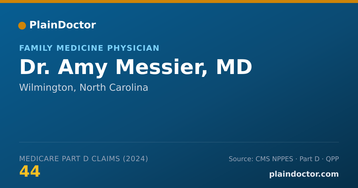 Shareable card for Amy Messier, MD - Family Medicine Physician, Wilmington, NC