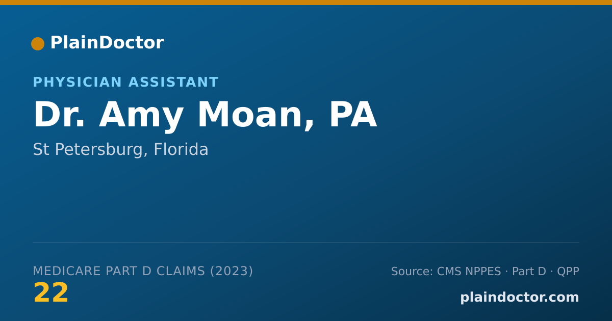 Shareable card for Amy Moan, PA - Physician Assistant, St Petersburg, FL