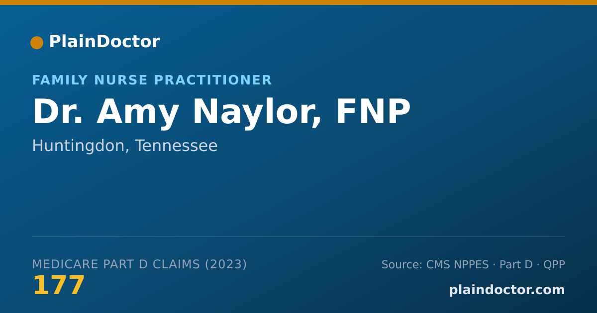 Shareable card for Amy Naylor, FNP - Family Nurse Practitioner, Huntingdon, TN