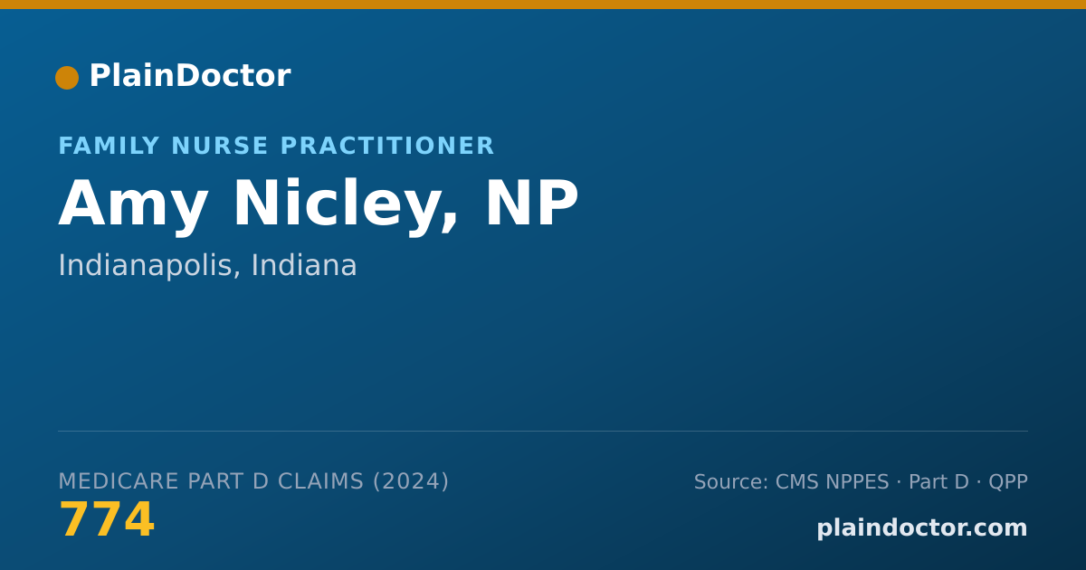 Shareable card for Amy Nicley, NP - Family Nurse Practitioner, Indianapolis, IN