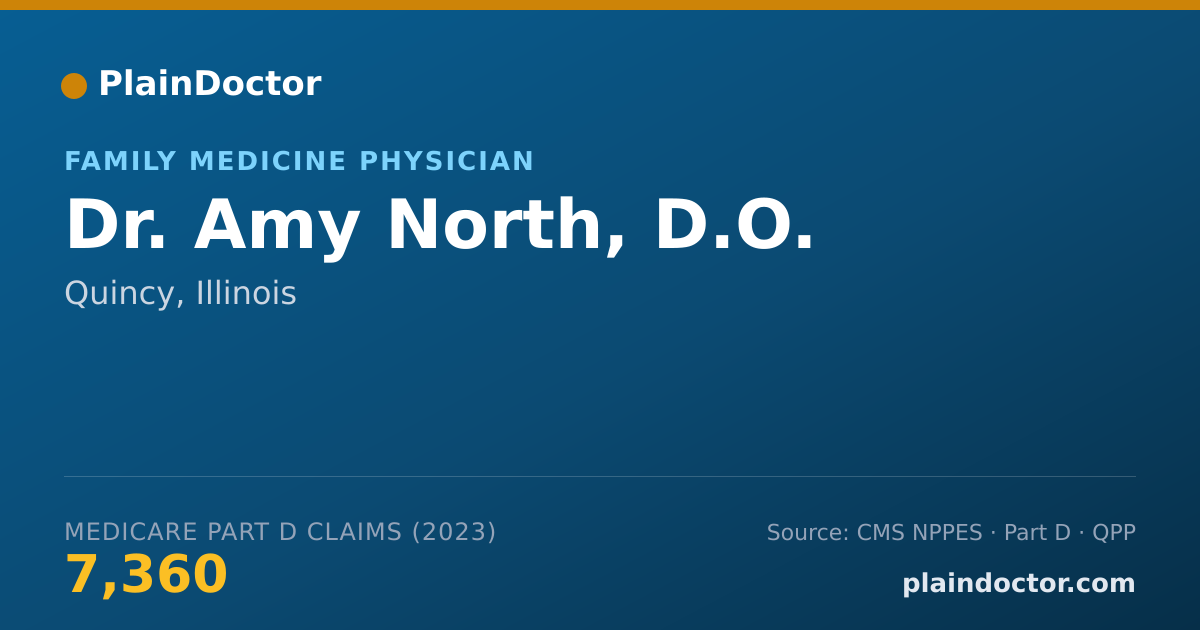 Shareable card for Amy North, D.O. - Family Medicine Physician, Quincy, IL