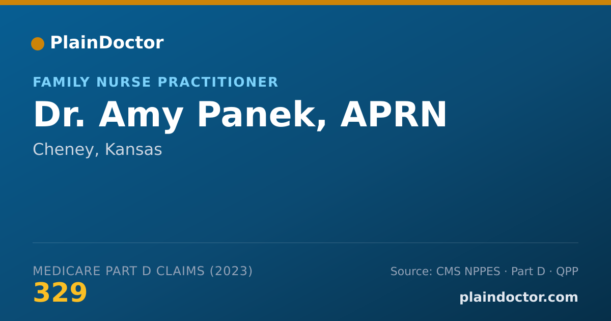 Shareable card for Amy Panek, APRN - Family Nurse Practitioner, Cheney, KS