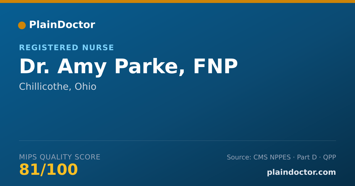 Shareable card for Amy Parke, FNP - Registered Nurse, Chillicothe, OH