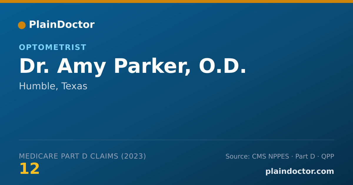 Shareable card for Amy Parker, O.D. - Optometrist, Humble, TX