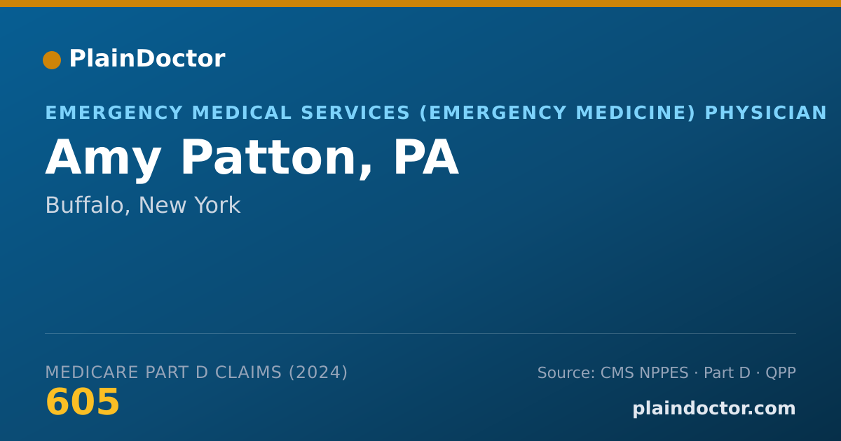 Shareable card for Amy Patton, PA - Emergency Medical Services (Emergency Medicine) Physician, Buffalo, NY