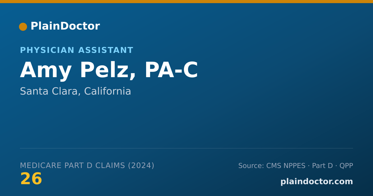 Shareable card for Amy Pelz, PA-C - Physician Assistant, Santa Clara, CA