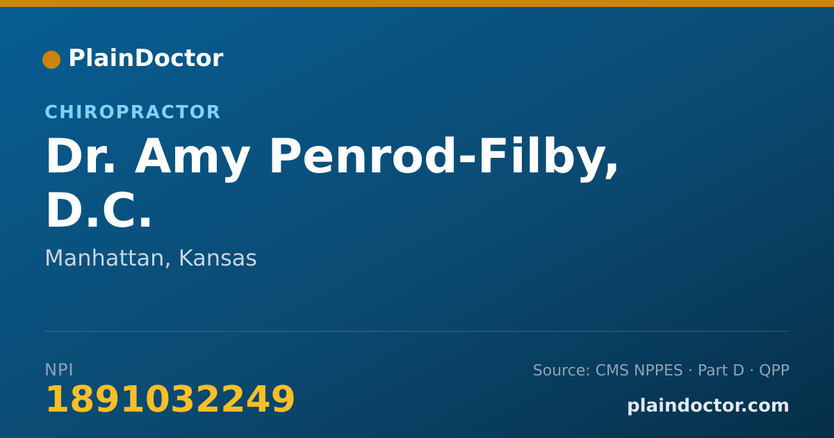 Shareable card for Amy Penrod-Filby, D.C. - Chiropractor, Manhattan, KS