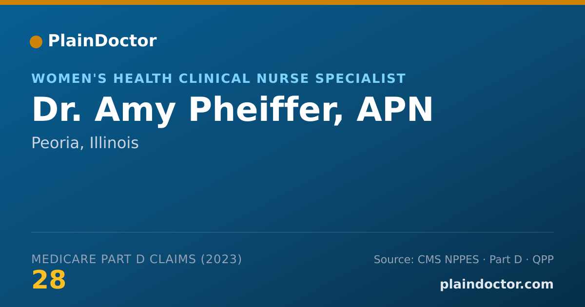 Shareable card for Amy Pheiffer, APN - Women's Health Clinical Nurse Specialist, Peoria, IL