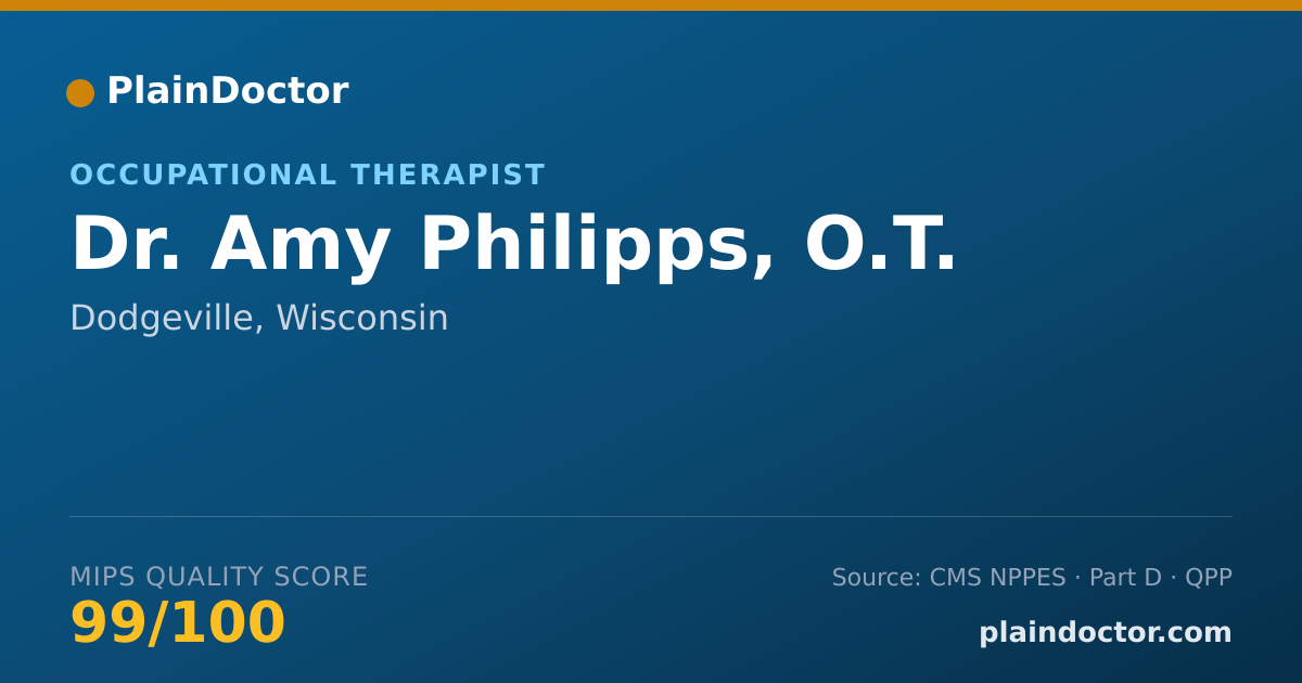 Shareable card for Amy Philipps, O.T. - Occupational Therapist, Dodgeville, WI