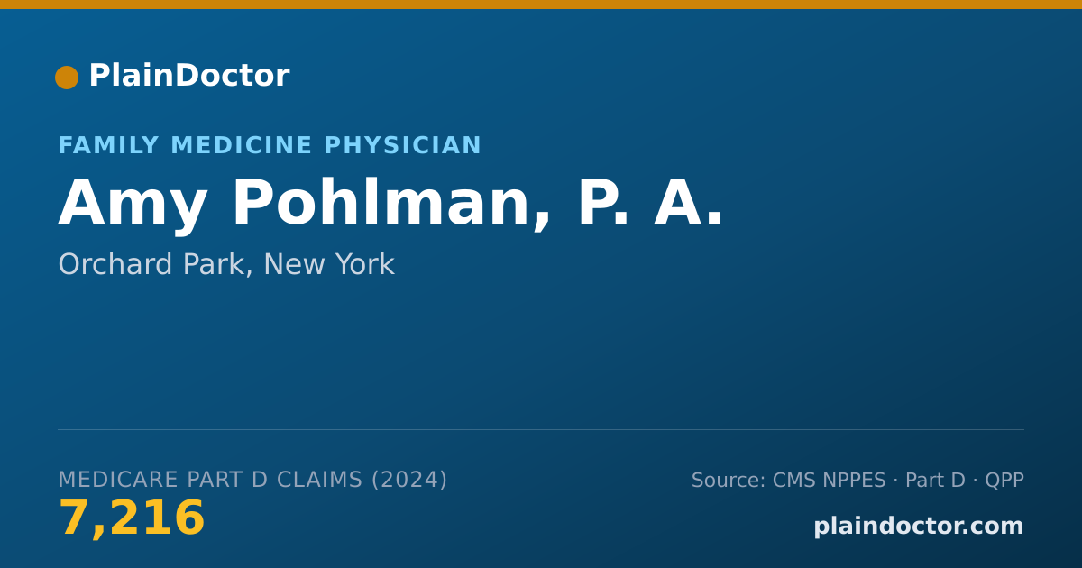 Shareable card for Amy Pohlman, P. A. - Family Medicine Physician, Orchard Park, NY