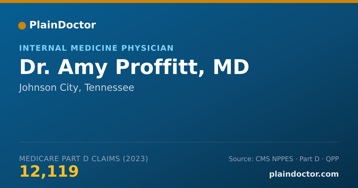Shareable card for Amy Proffitt, MD - Internal Medicine Physician, Johnson City, TN