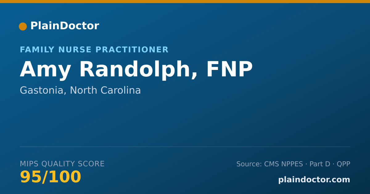 Shareable card for Amy Randolph, FNP - Nurse Practitioner, Gastonia, NC