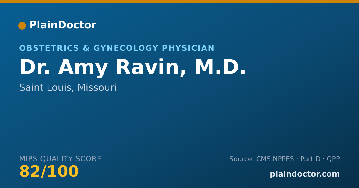 Shareable card for Amy Ravin, M.D. - Obstetrics & Gynecology Physician, Saint Louis, MO