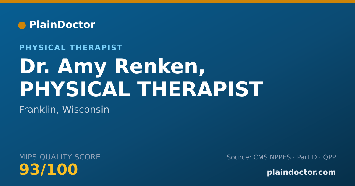 Shareable card for Amy Renken, PHYSICAL THERAPIST - Physical Therapist, Franklin, WI