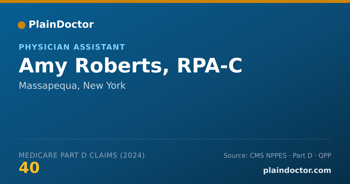Shareable card for Amy Roberts, RPA-C - Physician Assistant, Massapequa, NY