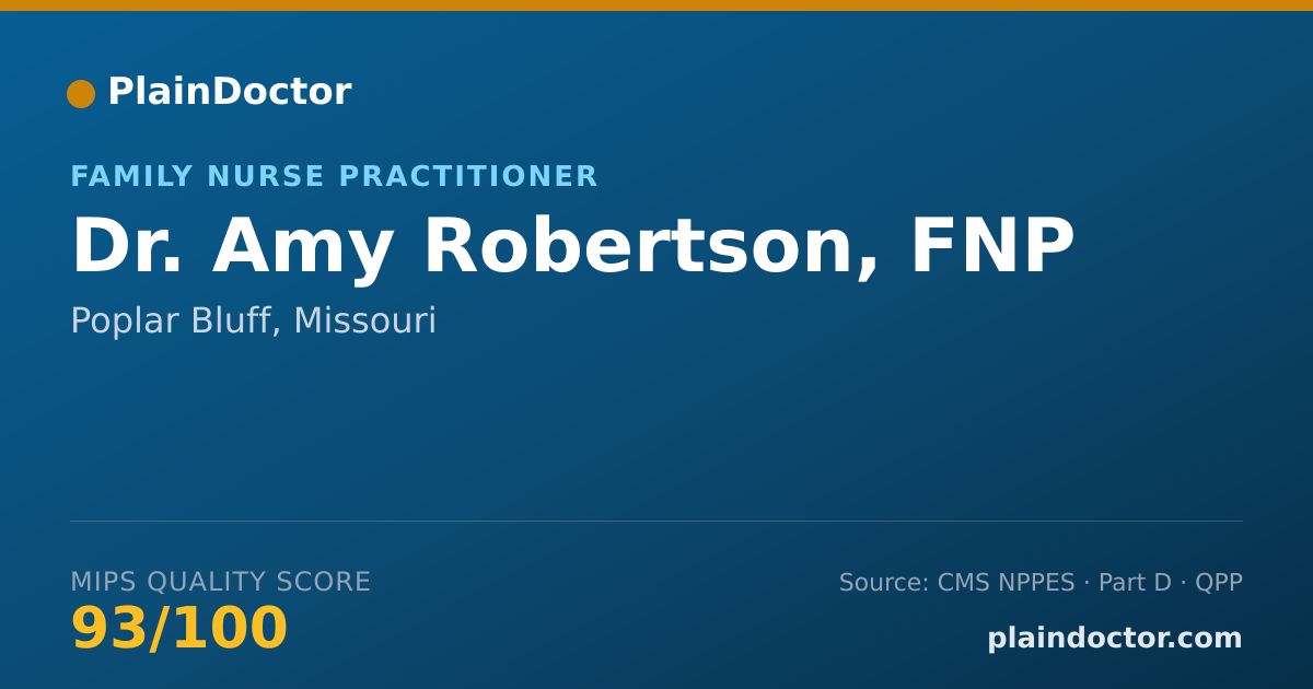 Shareable card for Amy Robertson, FNP - Family Nurse Practitioner, Poplar Bluff, MO