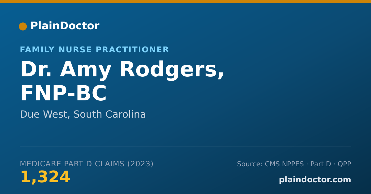 Shareable card for Amy Rodgers, FNP-BC - Family Nurse Practitioner, Due West, SC