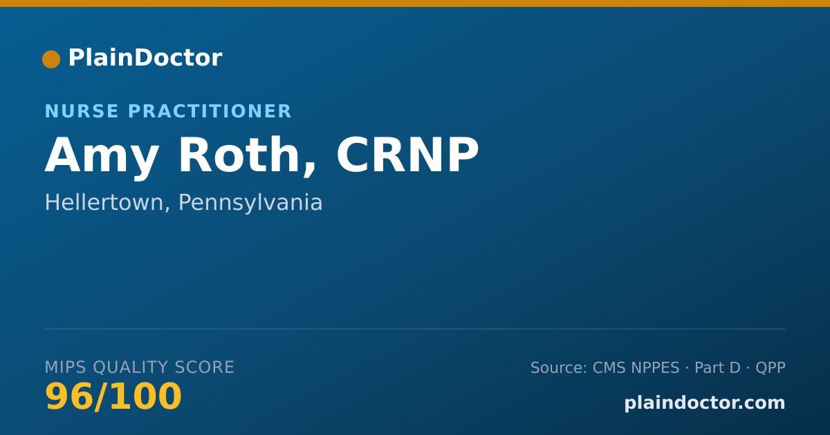Shareable card for Amy Roth, CRNP - Family Nurse Practitioner, Hellertown, PA