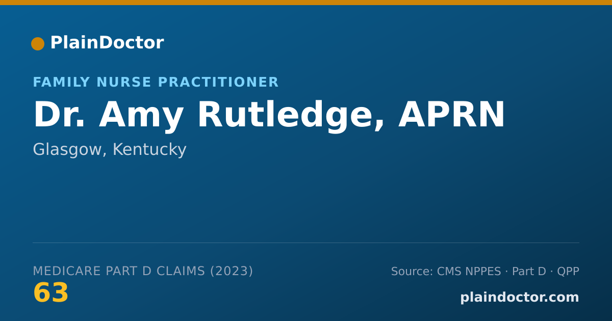 Shareable card for Amy Rutledge, APRN - Family Nurse Practitioner, Glasgow, KY