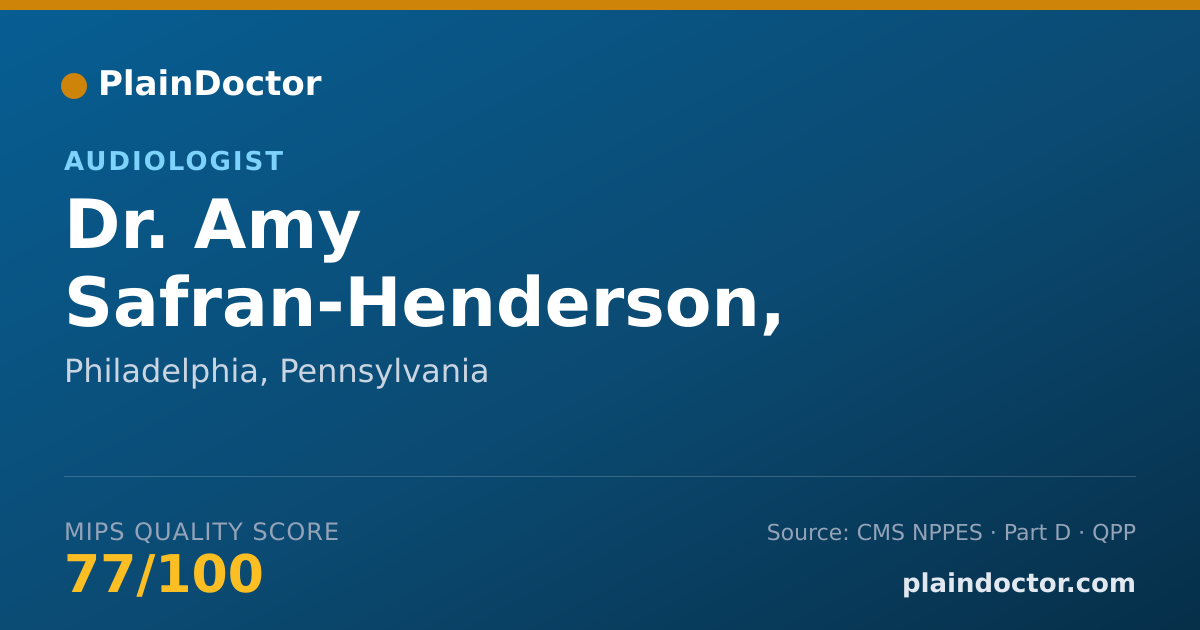 Shareable card for Amy Safran-Henderson, AU.D. - Audiologist, Philadelphia, PA