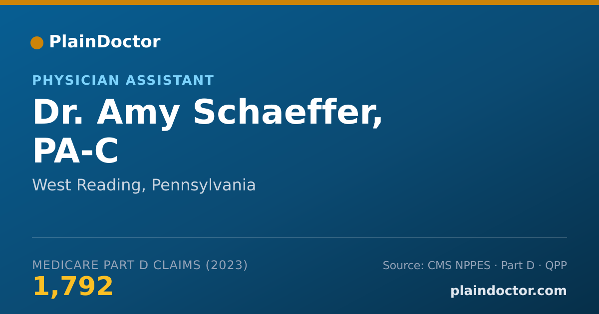 Shareable card for Amy Schaeffer, PA-C - Physician Assistant, West Reading, PA