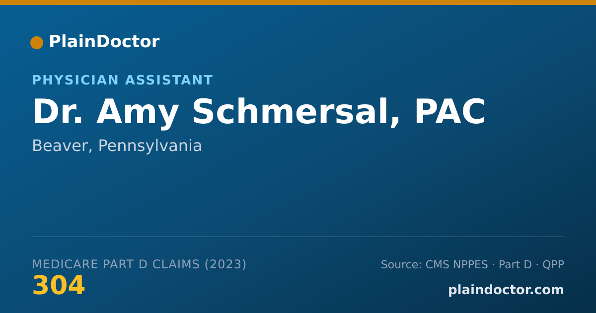 Shareable card for Amy Schmersal, PAC - Physician Assistant, Beaver, PA