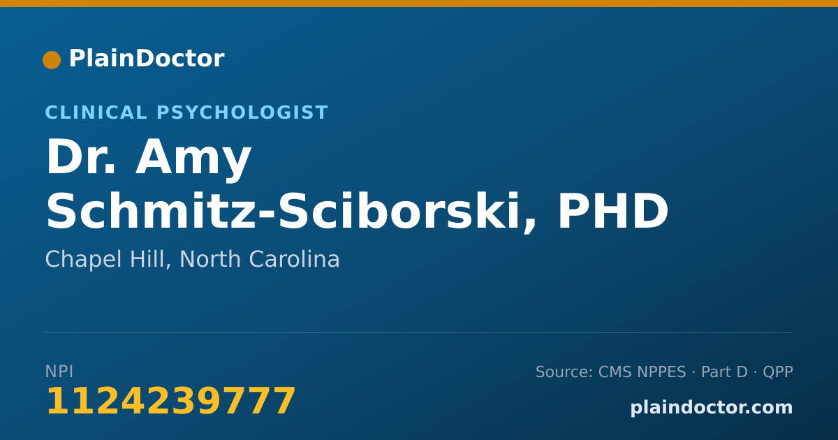 Shareable card for Amy Schmitz-Sciborski, PHD - Clinical Psychologist, Chapel Hill, NC
