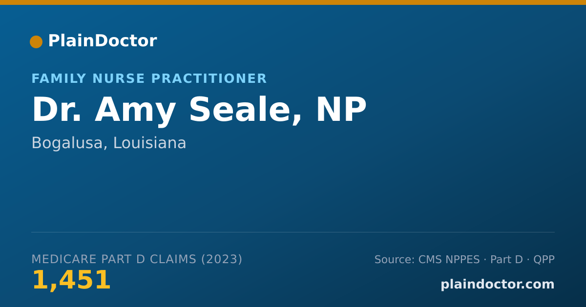Shareable card for Amy Seale, NP - Family Nurse Practitioner, Bogalusa, LA