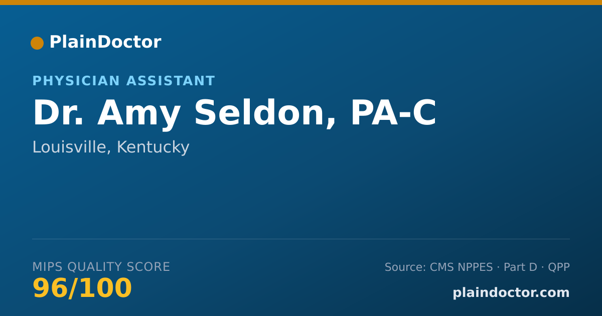 Shareable card for Amy Seldon, PA-C - Physician Assistant, Louisville, KY