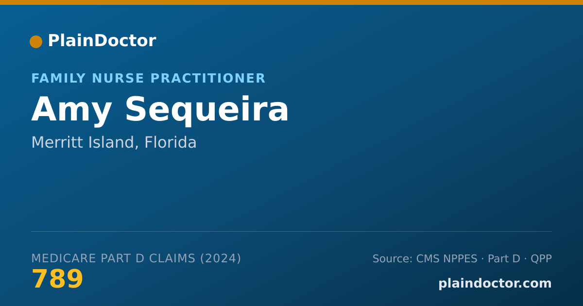 Shareable card for Amy Sequeira - Family Nurse Practitioner, Merritt Island, FL