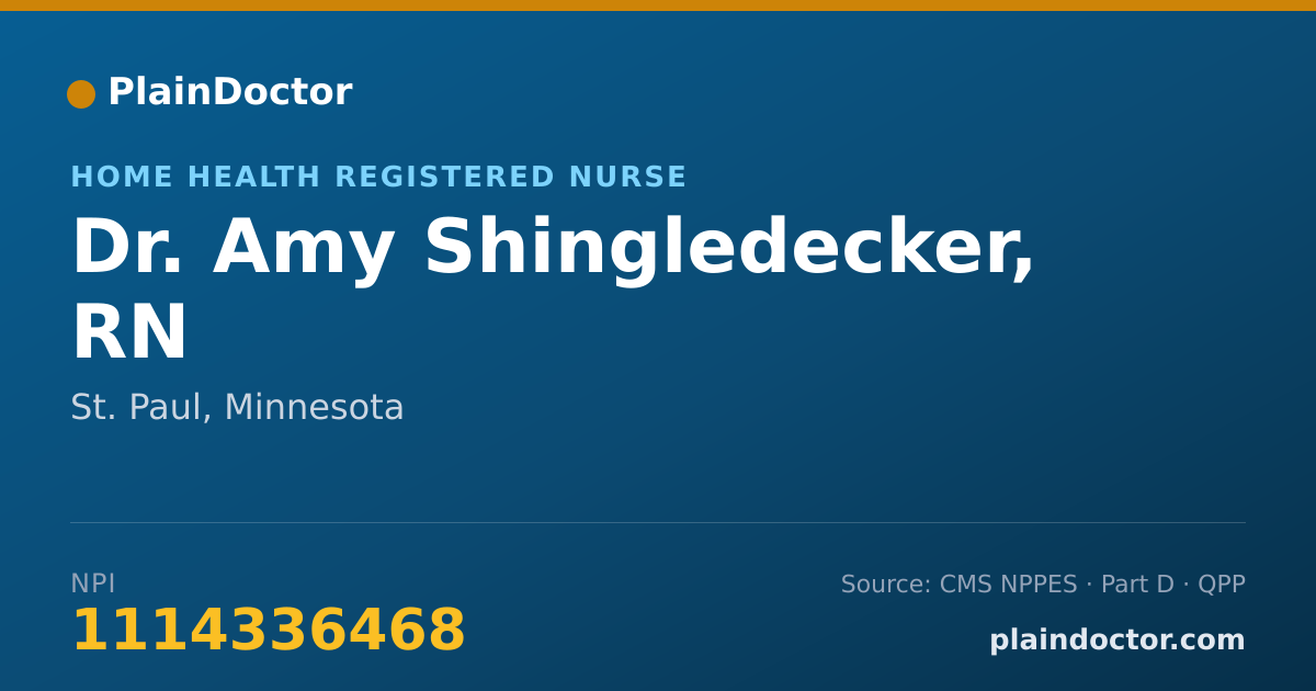 Shareable card for Amy Shingledecker, RN - Home Health Registered Nurse, St. Paul, MN