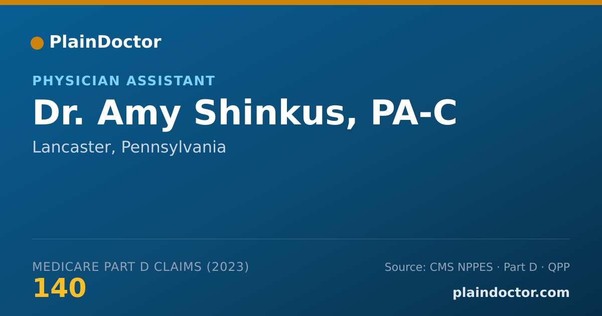 Shareable card for Amy Shinkus, PA-C - Physician Assistant, Lancaster, PA