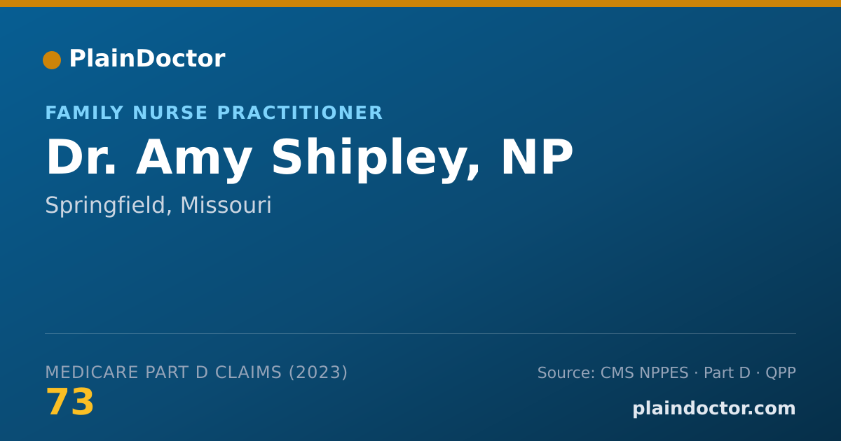 Shareable card for Amy Shipley, NP - Family Nurse Practitioner, Springfield, MO