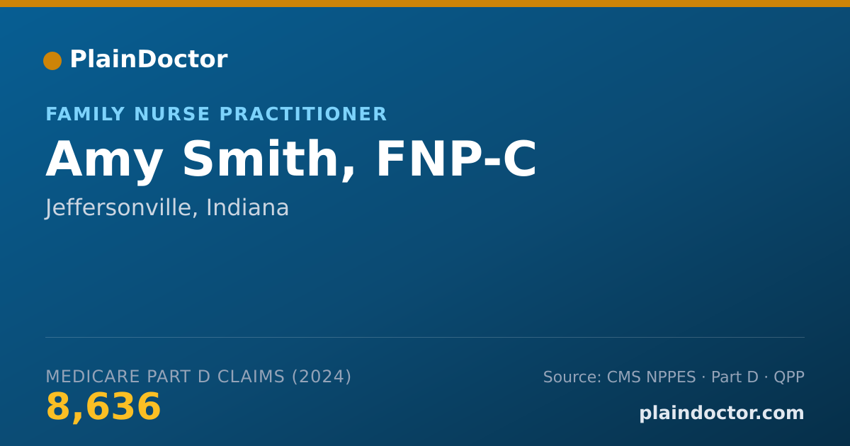 Shareable card for Amy Smith, FNP-C - Family Nurse Practitioner, Jeffersonville, IN