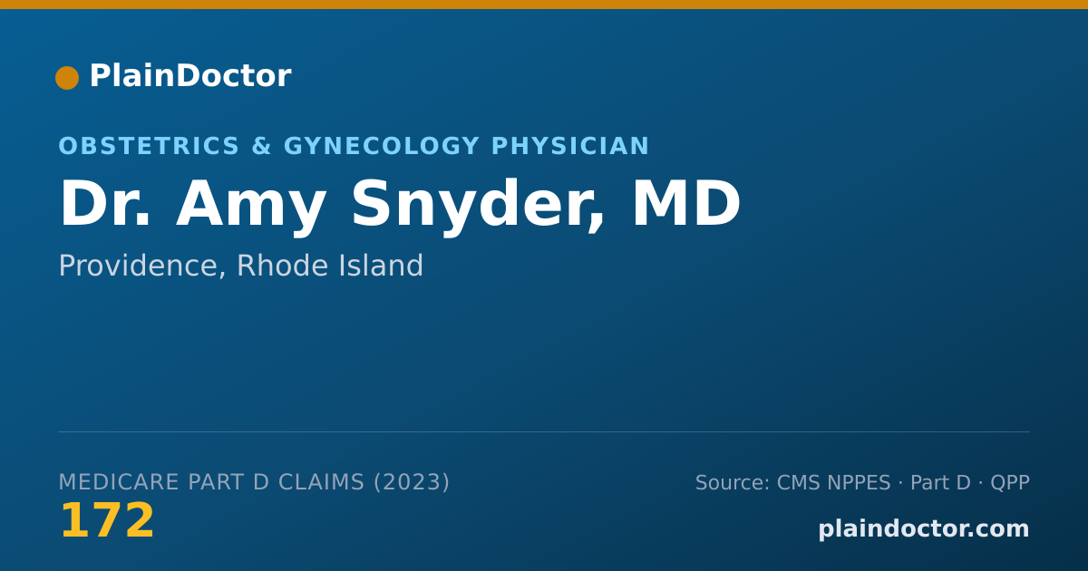Shareable card for Amy Snyder, MD - Obstetrics & Gynecology Physician, Providence, RI