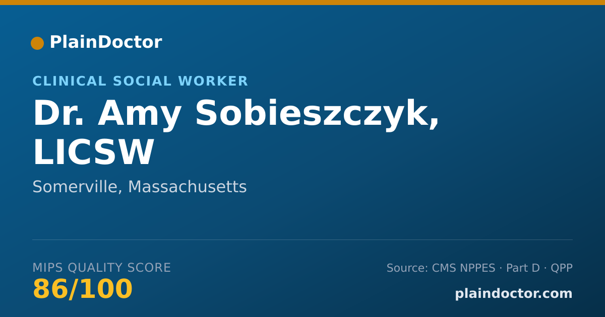 Shareable card for Amy Sobieszczyk, LICSW - Clinical Social Worker, Somerville, MA