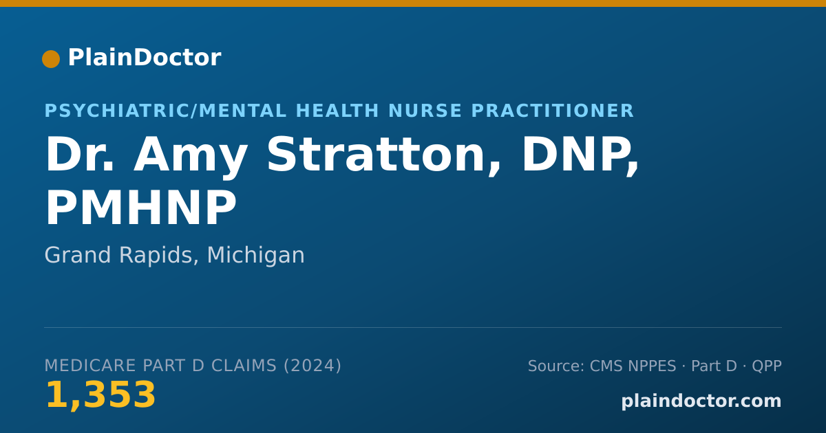 Shareable card for Amy Stratton, DNP, PMHNP - Psychiatric/Mental Health Nurse Practitioner, Grand Rapids, MI