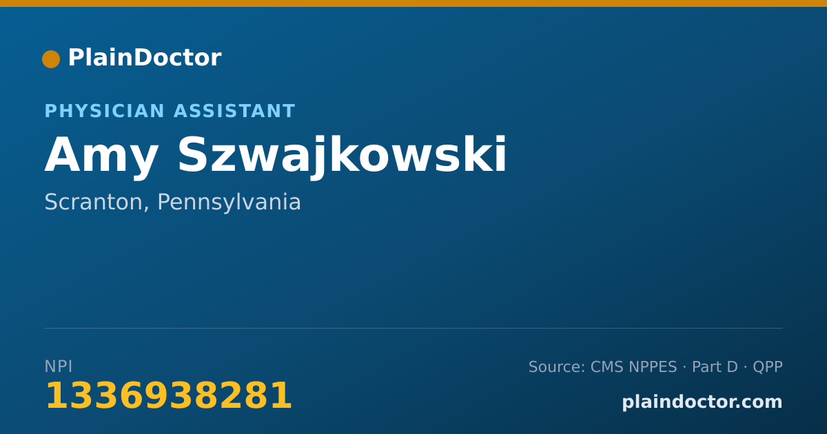 Shareable card for Amy Szwajkowski - Physician Assistant, Scranton, PA