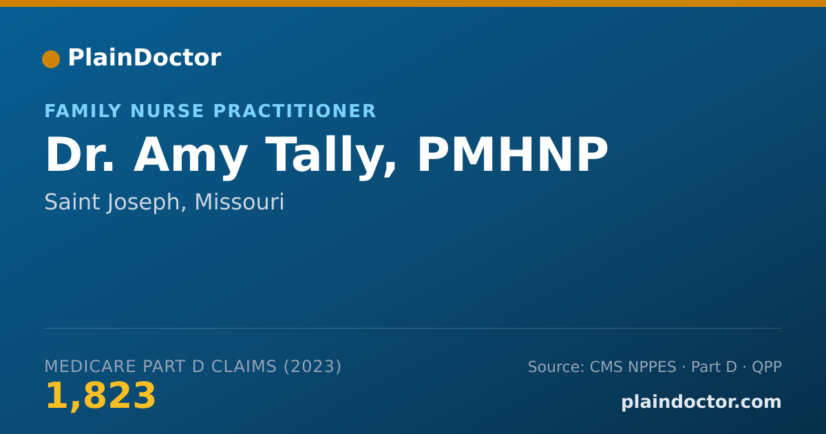 Shareable card for Amy Tally, PMHNP - Family Nurse Practitioner, Saint Joseph, MO