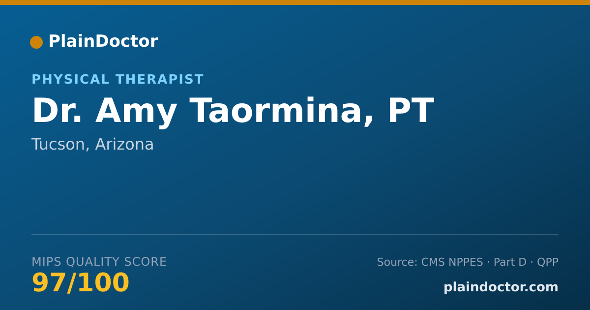 Shareable card for Amy Taormina, PT - Physical Therapist, Tucson, AZ