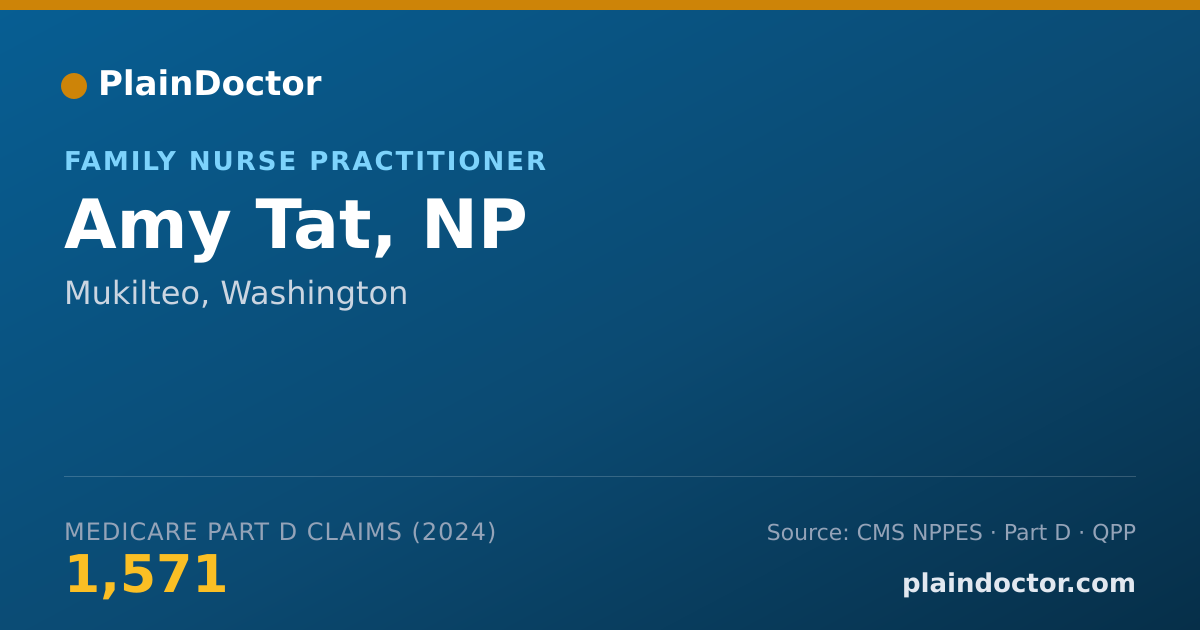 Shareable card for Amy Tat, NP - Family Nurse Practitioner, Mukilteo, WA