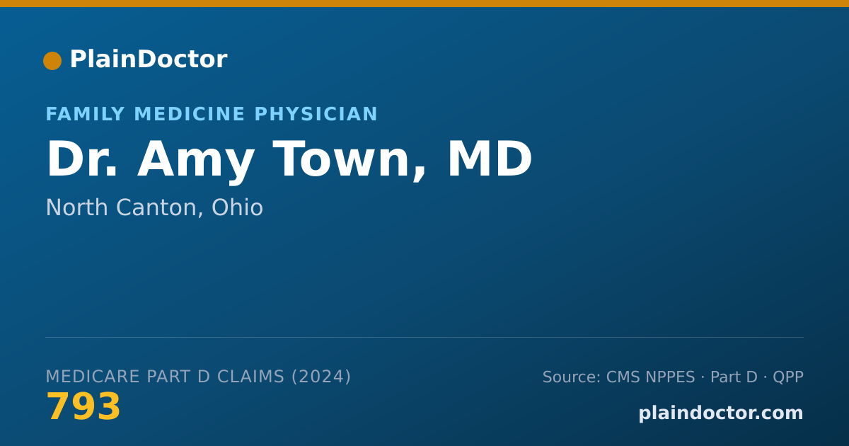 Shareable card for Amy Town, MD - Family Medicine Physician, North Canton, OH