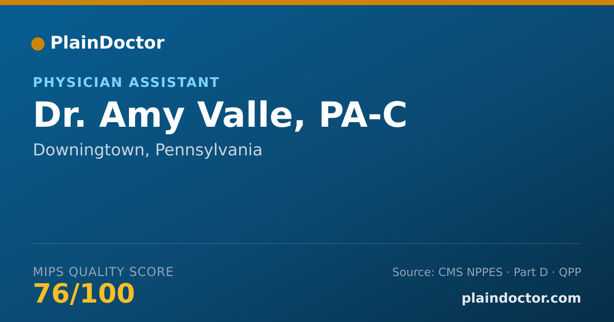 Shareable card for Amy Valle, PA-C - Physician Assistant, Downingtown, PA