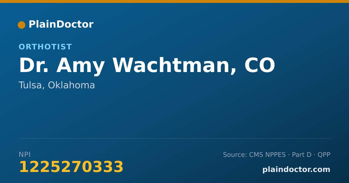 Shareable card for Amy Wachtman, CO - Orthotist, Tulsa, OK