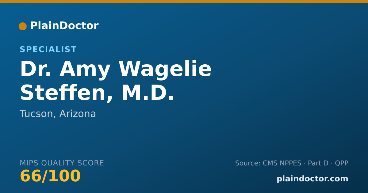 Shareable card for Amy Wagelie Steffen, M.D. - Specialist, Tucson, AZ