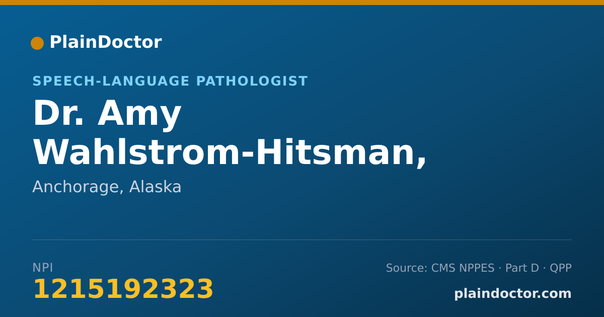 Shareable card for Amy Wahlstrom-Hitsman, SLP-CCC - Speech-Language Pathologist, Anchorage, AK