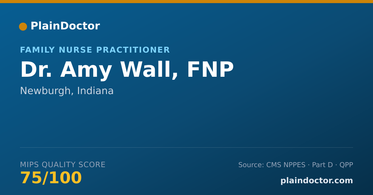 Shareable card for Amy Wall, FNP - Family Nurse Practitioner, Newburgh, IN
