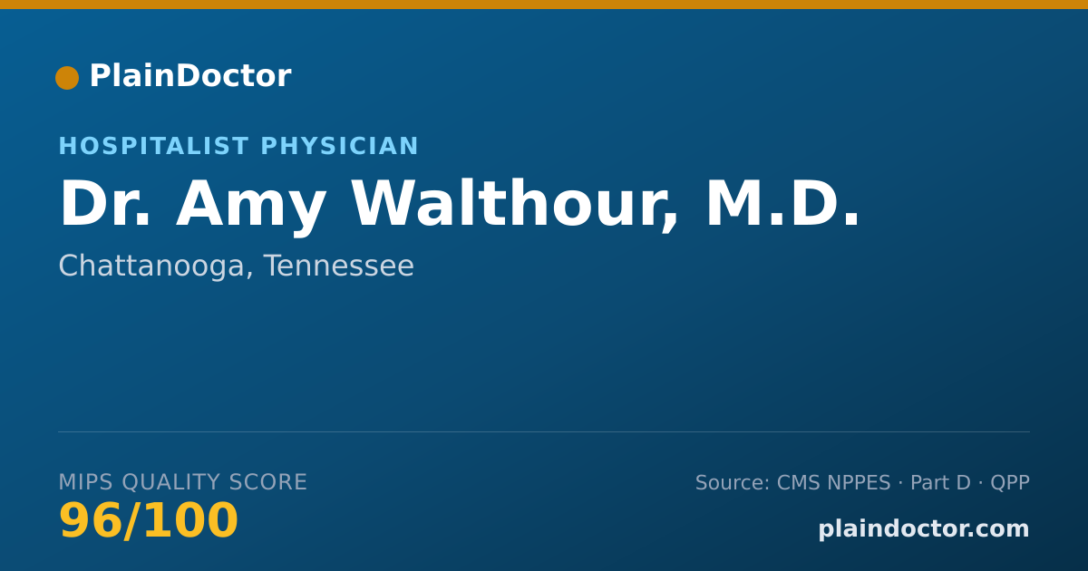 Shareable card for Amy Walthour, M.D. - Hospitalist Physician, Chattanooga, TN